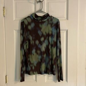 Gently worn anthropologie, long sleeve, sheer mock turtleneck.